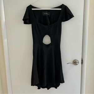Reformation Black Cutout Backless Mini Dress